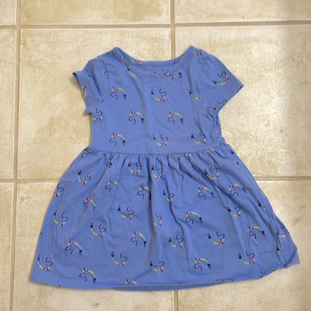 Blue unicorn dress size 3T